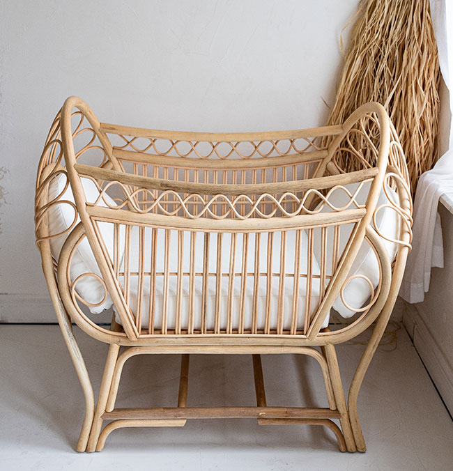 Elara rattan bassinet or baby crib